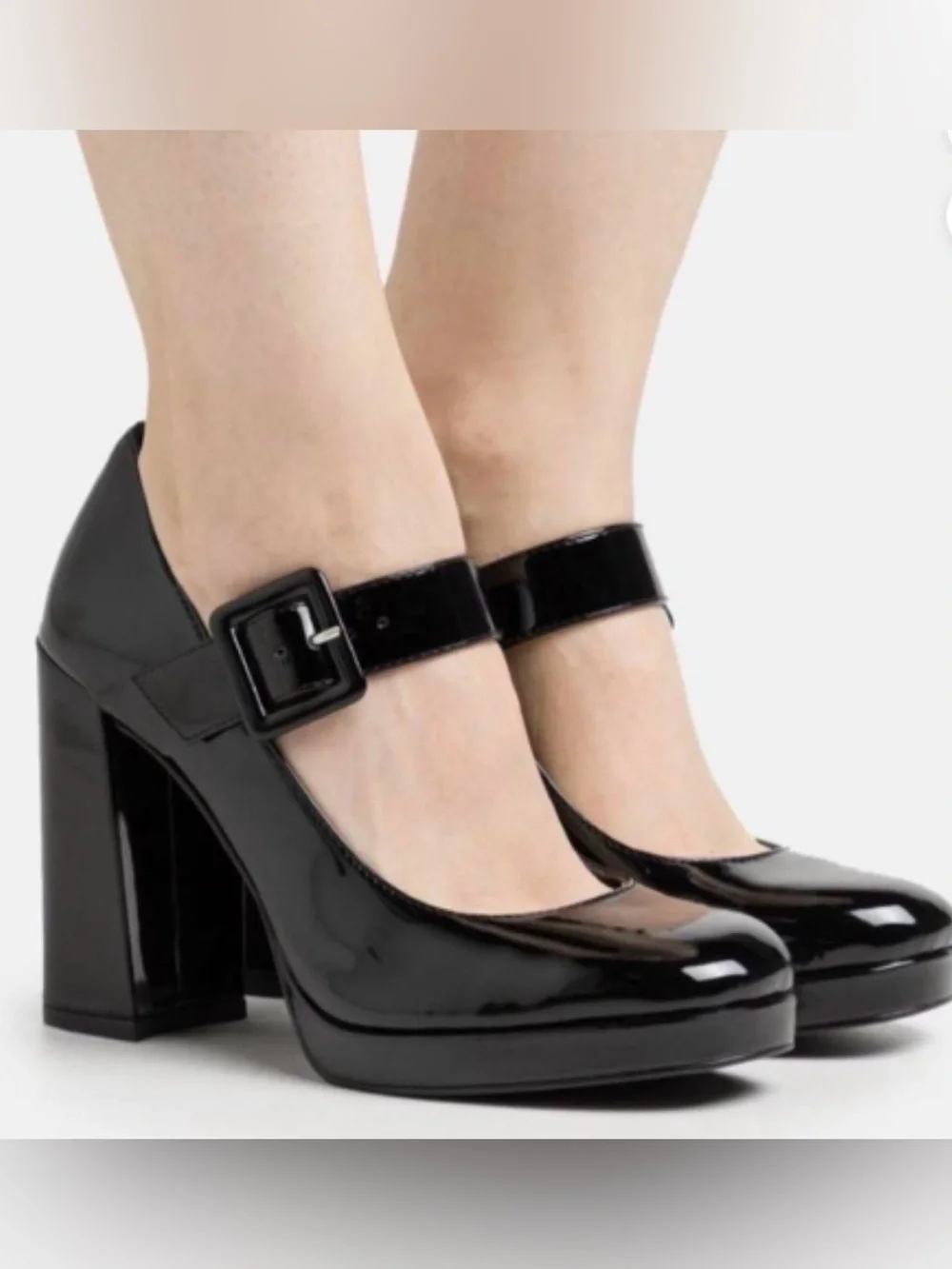 Madden Girl Women’s Ursulla Black Patent Leather Mary Jane Platform Pump, Size 8